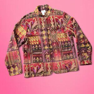 Vintage 90s Coldwater Creek tapestry jacket